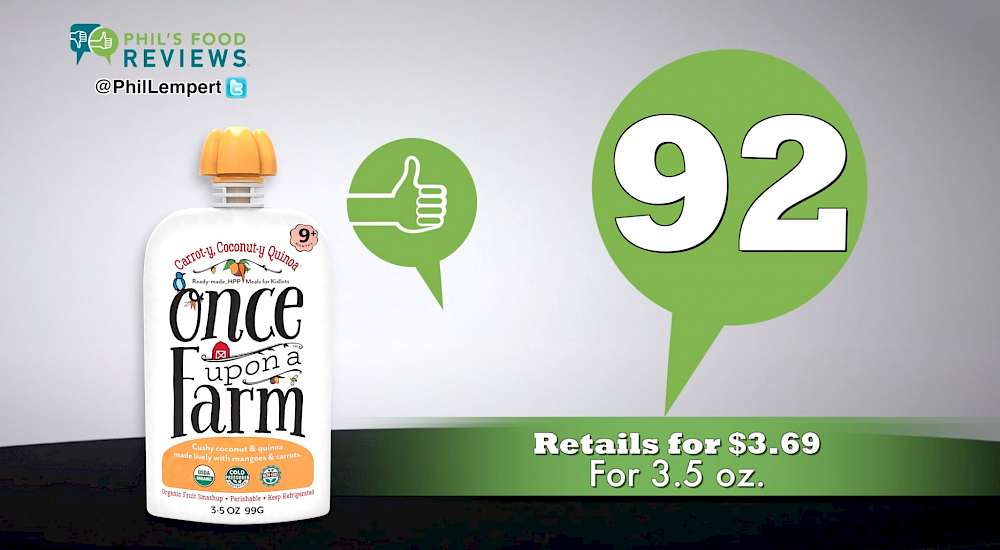 Once Upon a Farm Organic Fruit Mashup Coconut-y, Carrot-y Quinoa is a HIT!