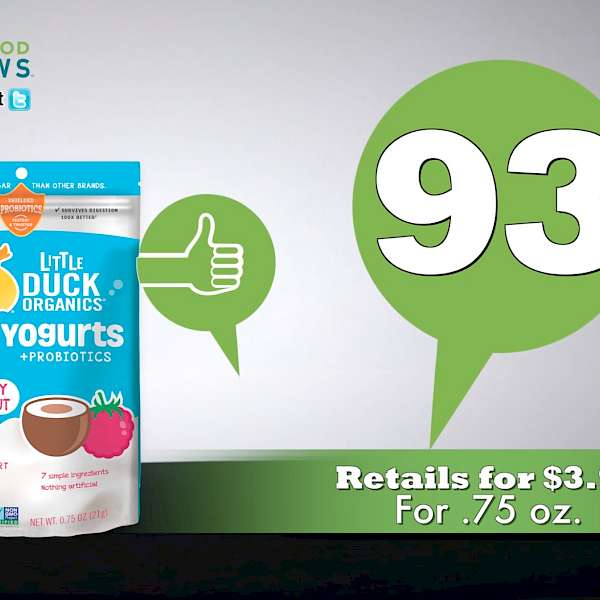 Little Duck Organics tiny Yogurts + probiotics raspberry & coconut is a HIT!