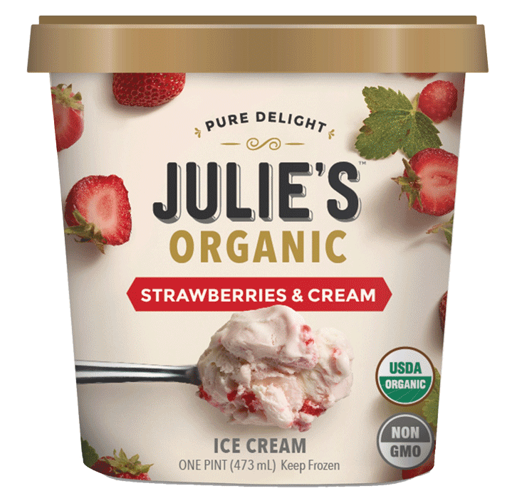 Julie's Organic Ice Cream Strawberries & Cream