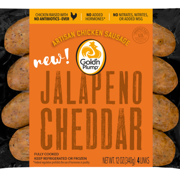 Gold'n Plump Fully Cooked Chicken Sausages Jalapeno Cheddar