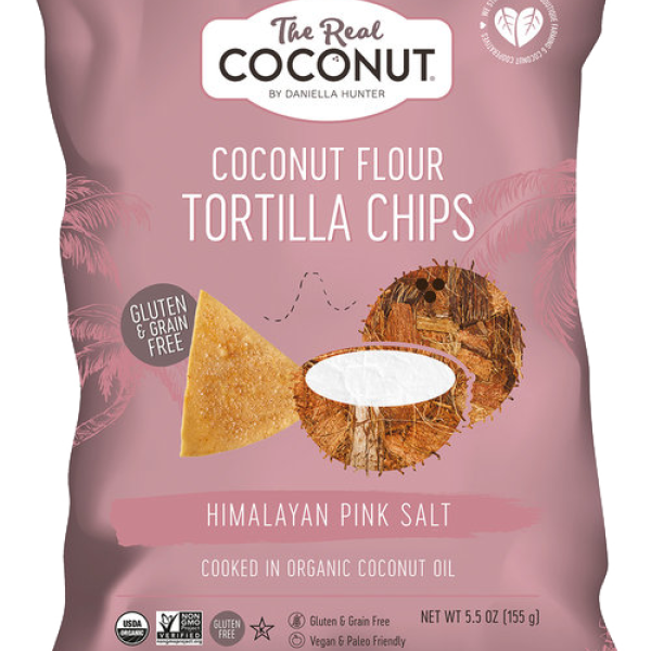 The Real Coconut Coconut Flour Tortilla Chips Himalayan Pink Salt