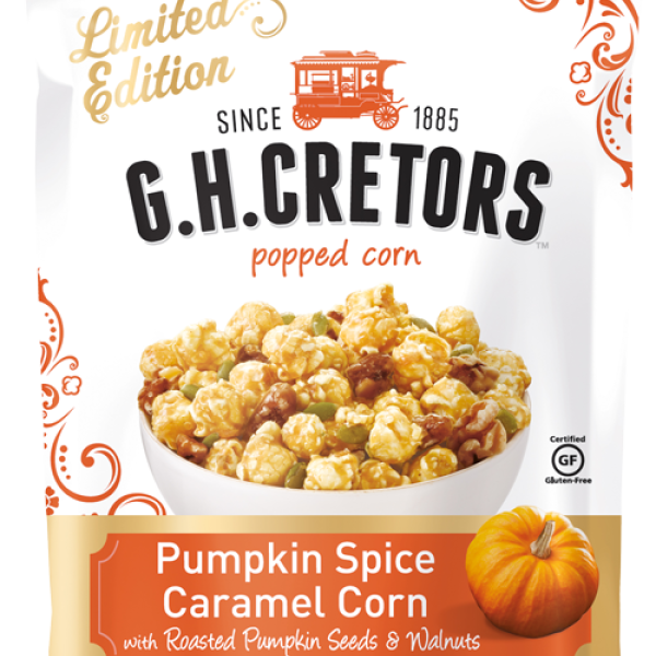 GH Cretors Popped Corn Limited Edition Pumpkin Spice Caramel Corn