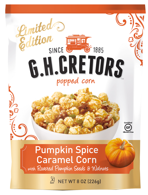 GH Cretors Popped Corn Limited Edition Pumpkin Spice Caramel Corn