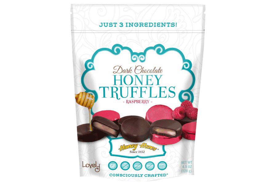 Lovely Candy & Honey Acres Dark Chocolate Honey Truffles Raspberry