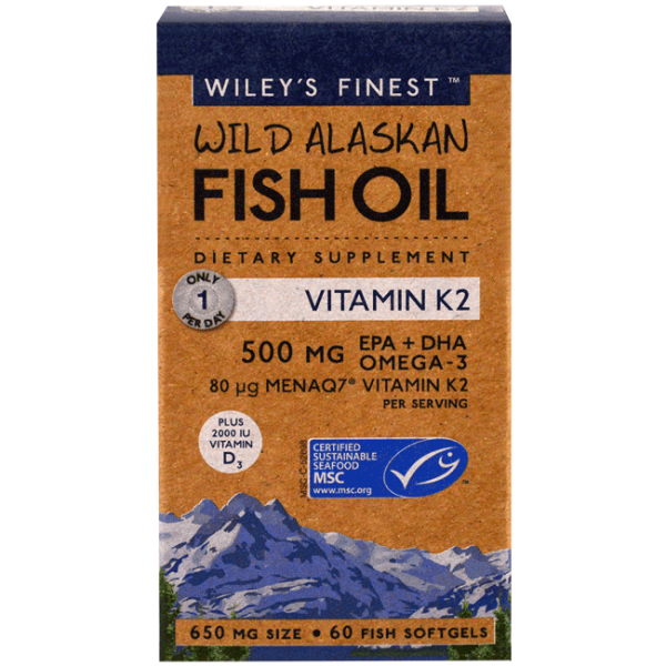 Wiley's Finest Wild Alaskan Fish Oil Vitamin K2