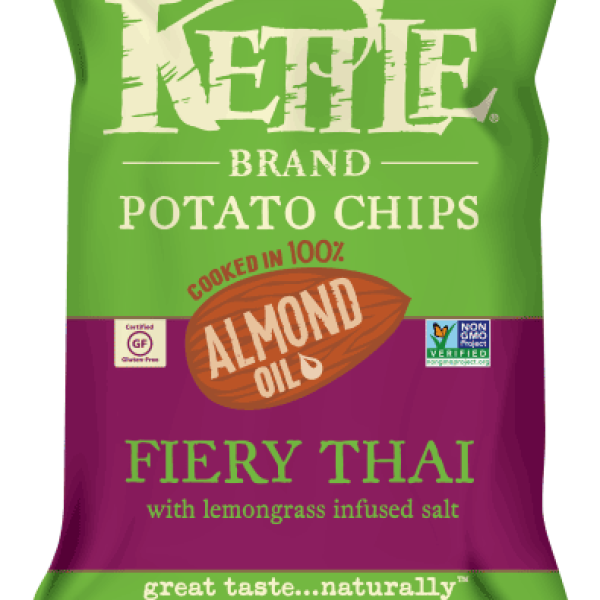 Kettle Potato Chips 100% Almond Oil Fiery Thai