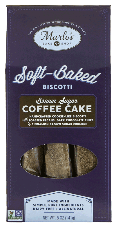 Marlo's Bakeshop Soft-Baked Biscotti Brown Sugar Coffee Cake