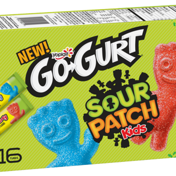 Yoplait Go-Gurt Sour Patch Kids Blue & Red Raspberry Low Fat Yogurt Tubes