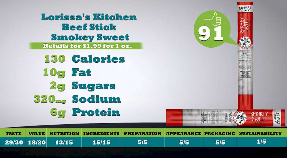 Lorissa's Kitchen Beef Stick Smokey Sweet