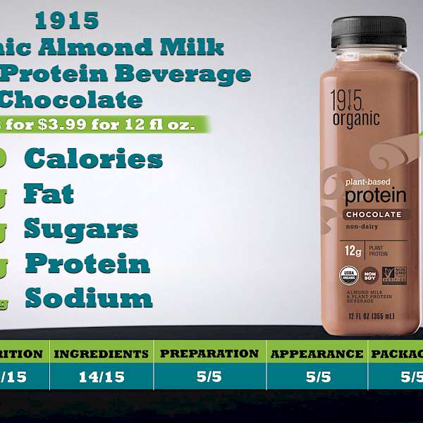 1915 Organic Almond Milk & Plant Protein Beverage Chocolate