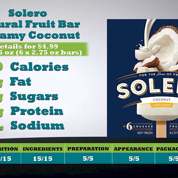 Solero Natural Fruit Bar Creamy Coconut