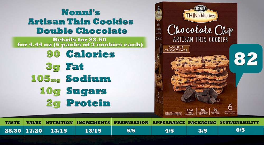 Nonni's Artisan Thin Cookies Double Chocolate