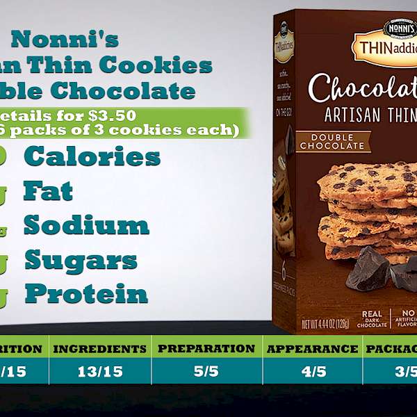 Nonni's Artisan Thin Cookies Double Chocolate