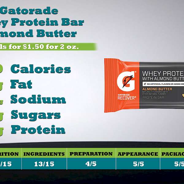 Gatorade Whey Protein Bar Almond Butter