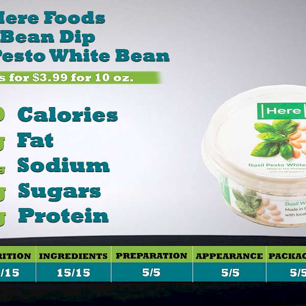 Here Foods Bean Dip Basil Pesto White Bean
