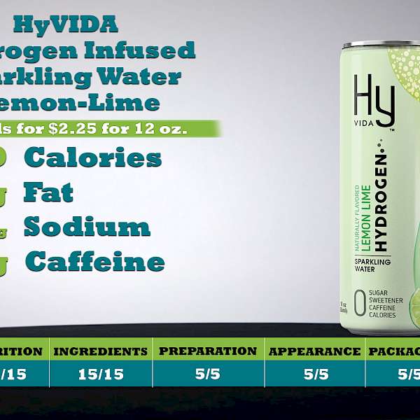 HyVIDA Hydrogen Infused Sparkling Water Lemon-Lime