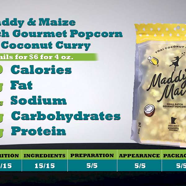 Maddy & Maize Small Batch Gourmet Popcorn Thai Coconut Curry