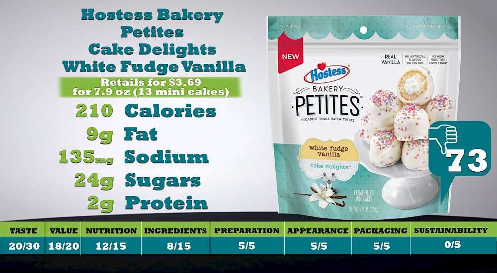 Hostess Bakery Petites Cake Delights White Fudge Vanilla