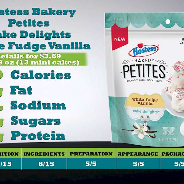 Hostess Bakery Petites Cake Delights White Fudge Vanilla
