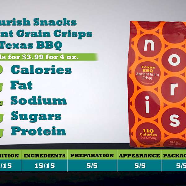 Nourish Snacks Ancient Grain Crisps Texas BBQ