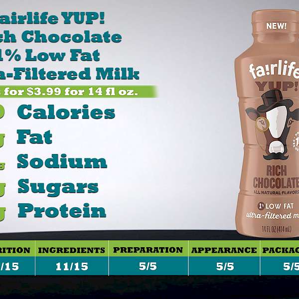 Fairlife YUP! Rich Chocolate 1% low fat ultra-filtered milk