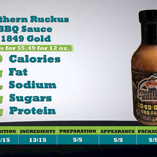 Southern Ruckus BBQ Sauce 1849 Gold