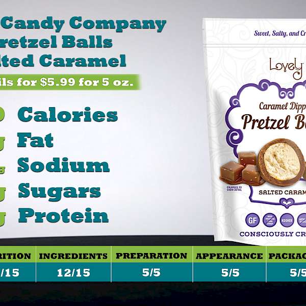 Lovely Candy Company Gluten Free Pretzel Balls Salted Caramel