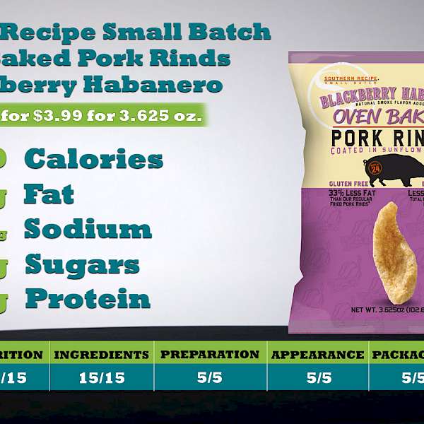 Southern Recipe Small Batch Oven Baked Pork Rinds Blackberry Habanero