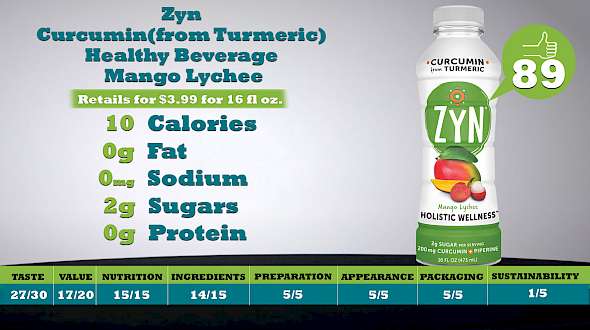 ZYN Curcumin (from Turmeric) Healthy Beverage Mango Lychee