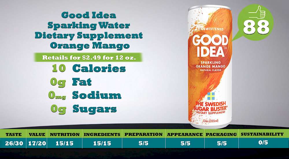 Good Idea Sparking Water Dietary Supplement Orange Mango