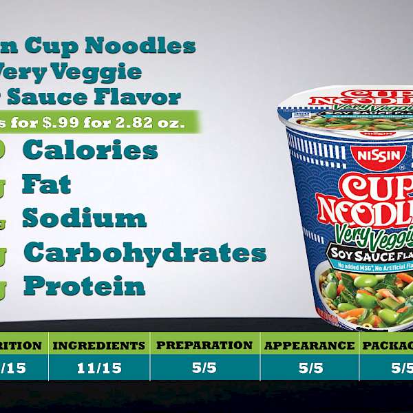 Nissin Cup Noodles Very Veggie Soy Sauce Flavor