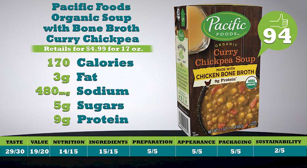 Pacific Foods Organic Soup with Bone Broth Curry Chickpea