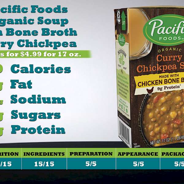 Pacific Foods Organic Soup with Bone Broth Curry Chickpea