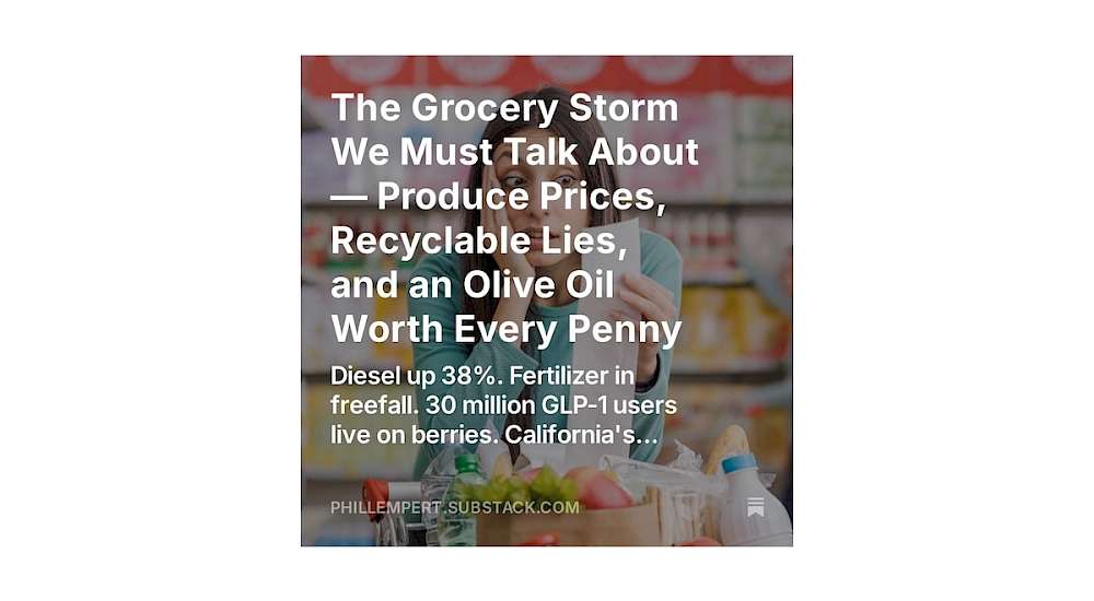 The Grocery Storm We Must Talk About — Produce Prices, Recyclable Lies, and an Olive Oil Worth Every Penny