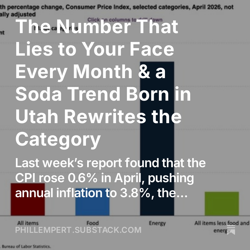 The Number That Lies to Your Face Every Month & a Soda Trend Born in Utah Rewrites the Beverage Category