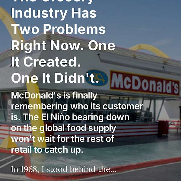 The Grocery Industry Has Two Problems Right Now. One It Created. One It Didn't.
