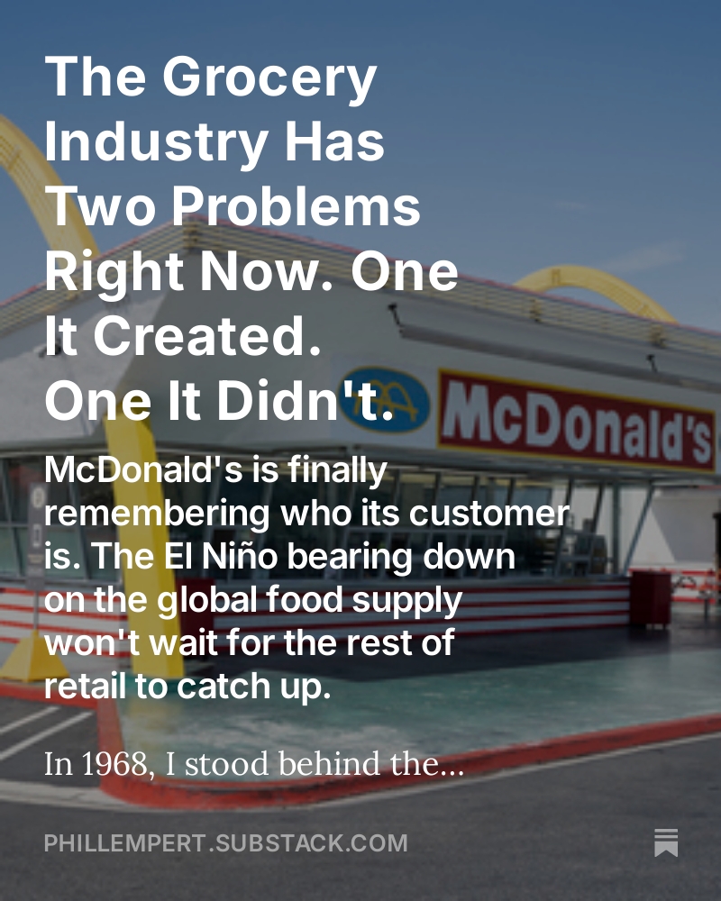 The Grocery Industry Has Two Problems Right Now. One It Created. One It Didn't.