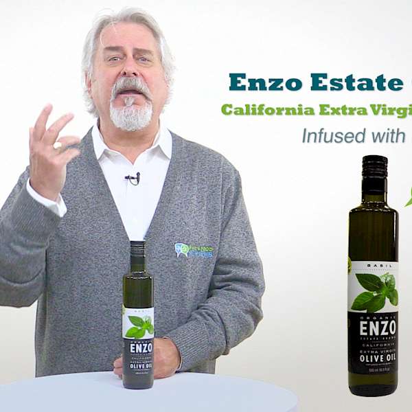 Enzo Estate Grown California Extra Virgin Olive Oil Infused with Basil