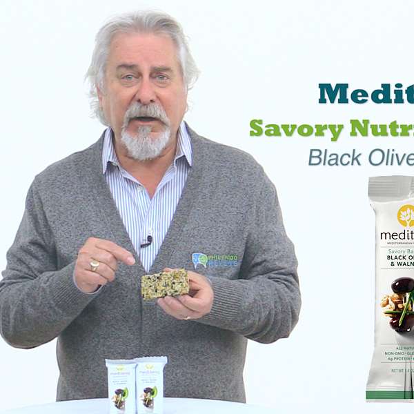 Mediterra Savory Nutrition Bar Black Olives & Walnuts
