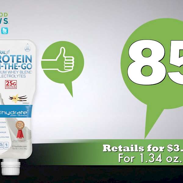 E-hydrate Natural Protein On-the-Go protein+electrolytes Vanilla is a HIT